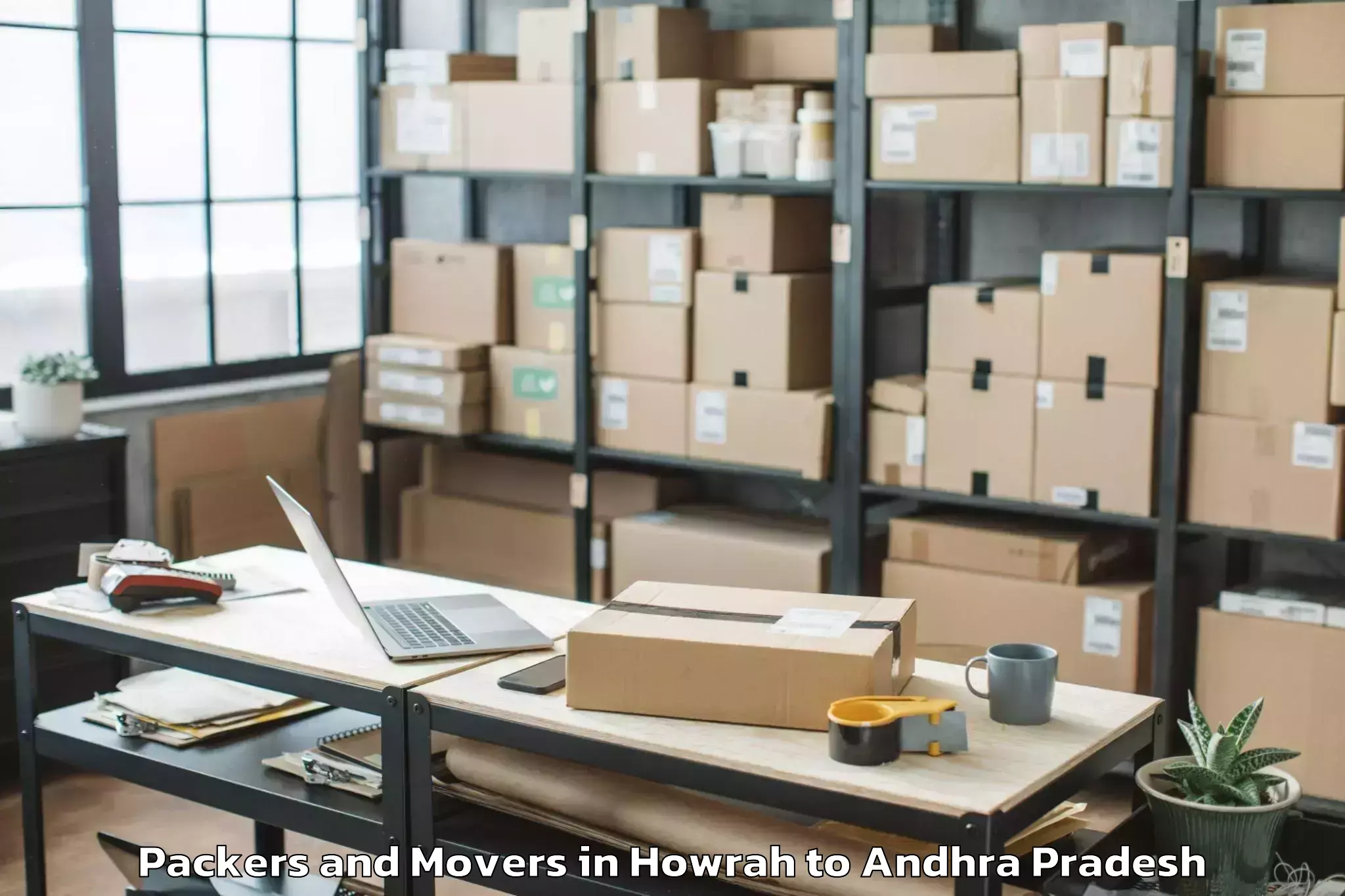 Trusted Howrah to Sunkara Palem Packers And Movers